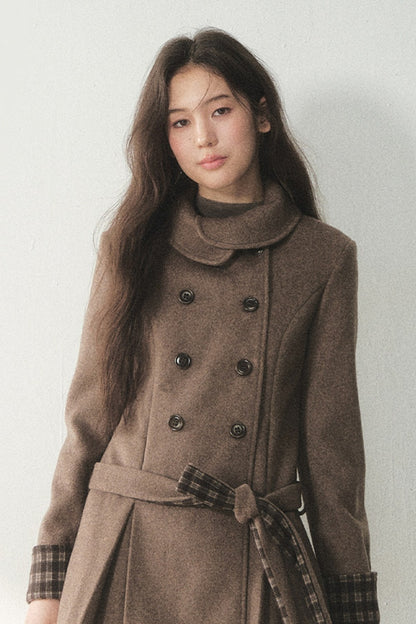 Collar Double Breasted Coat