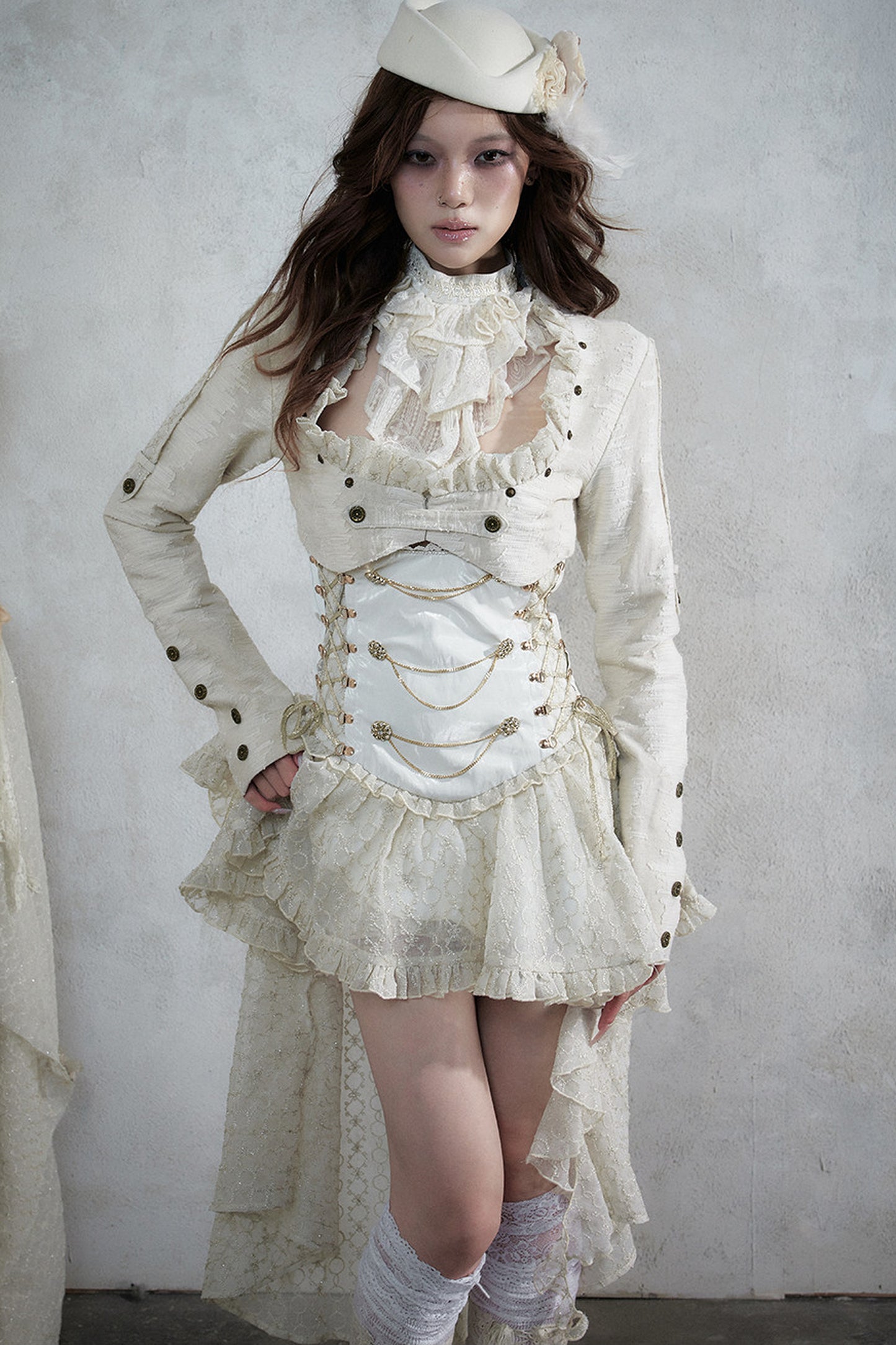 Victorian Lace Asymmetrical Dress Set-Up