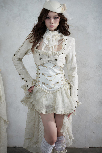 Victorian Lace Asymmetrical Dress Set-Up