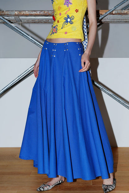Rhinestone A-Line Skirt