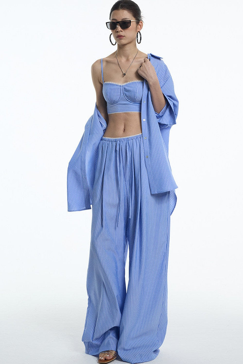 Nautical Striped Lace Pants