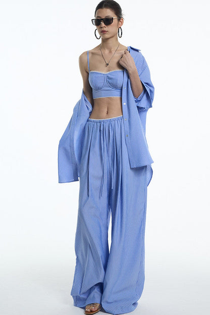 Nautical Striped Lace Pants