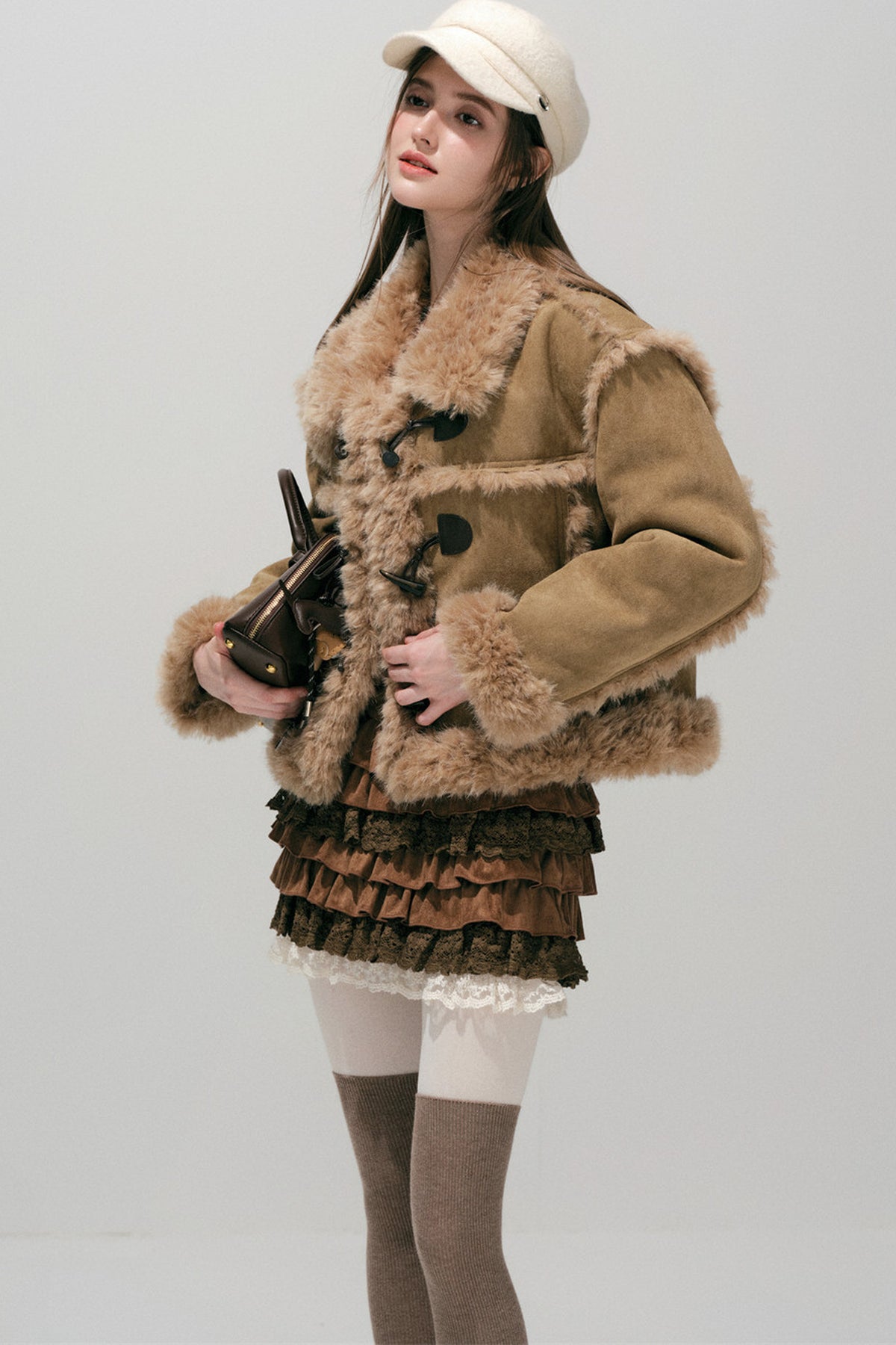 Caramel Eco-Fur Coat
