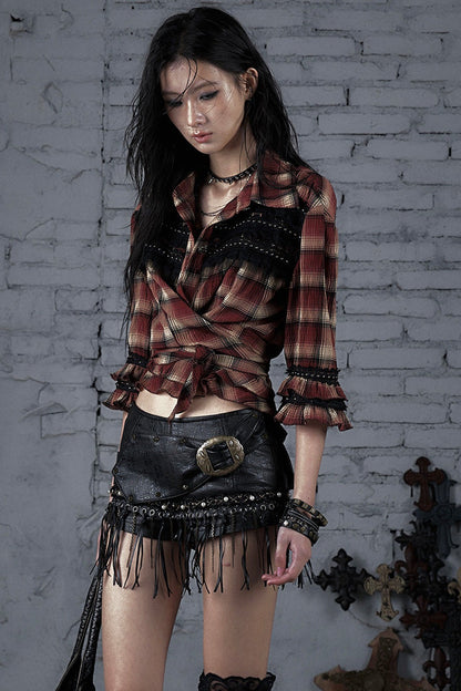 Punk Rock Chain Fringe Shorts