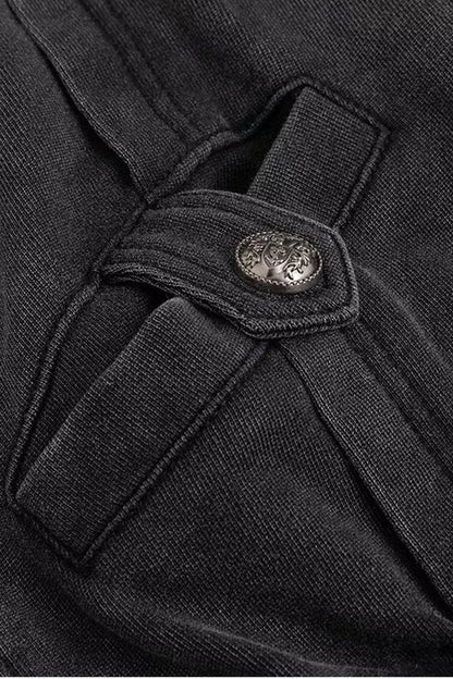 Distressed Knit Double Collar Jacket