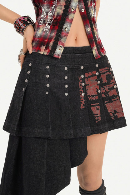 Studded Halter Plaid Camisole