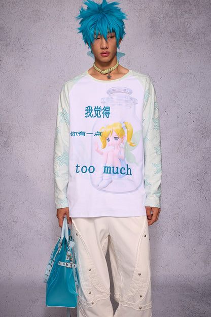 Girl Print Long-Sleeve Top