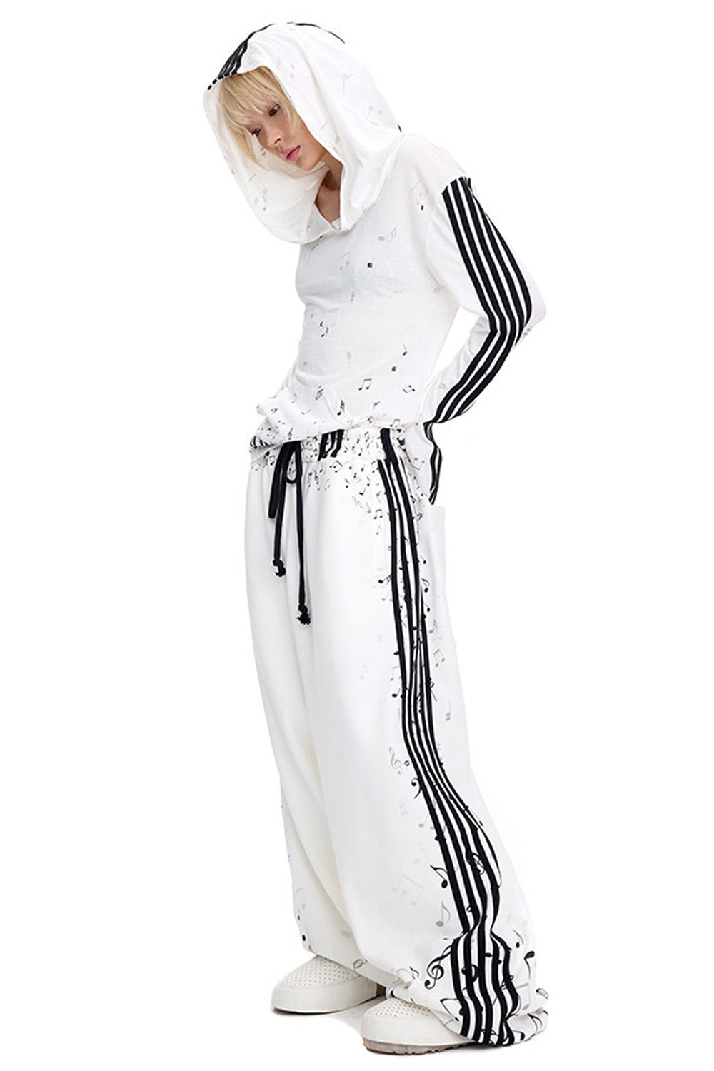 Musical Notation Printed Sweatpants