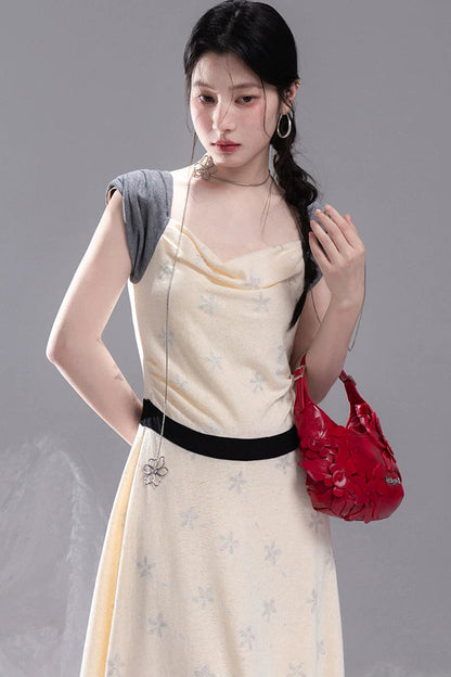 Starburst Pleated Knit Dress