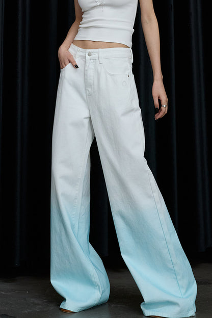 Gradient Wide-Leg Jeans