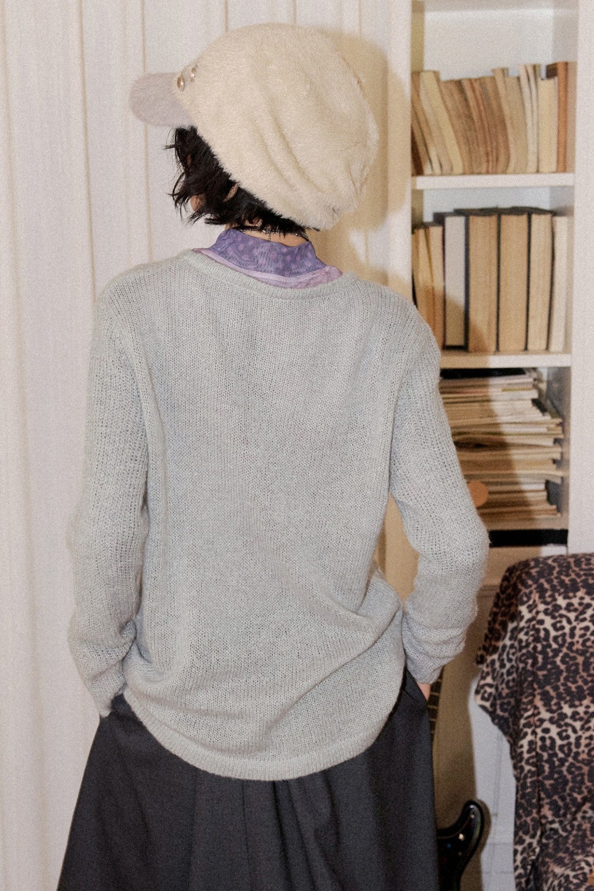 Pullover mit Rundhalsausschnitt aus Wollmischung