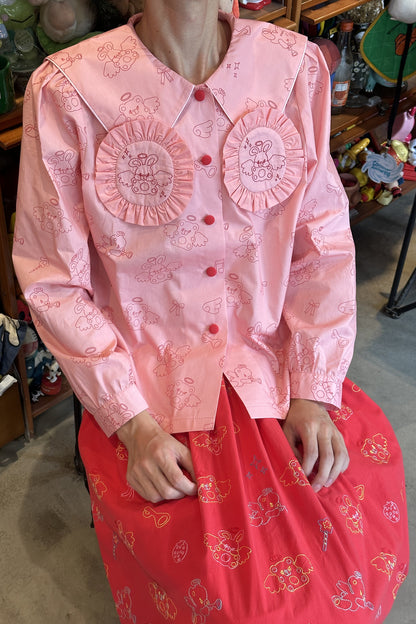 Bunny Collar Loose Blouse