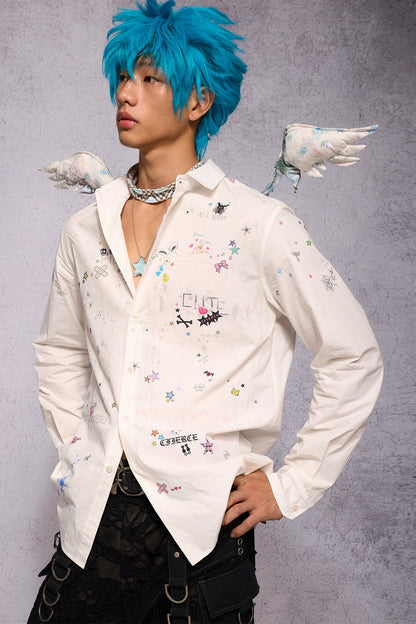 Camicia con stampa graffiti