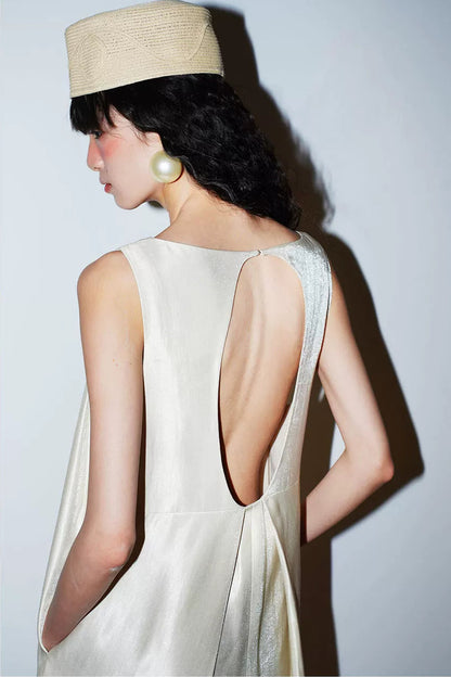 Studded Backless Tank Dress