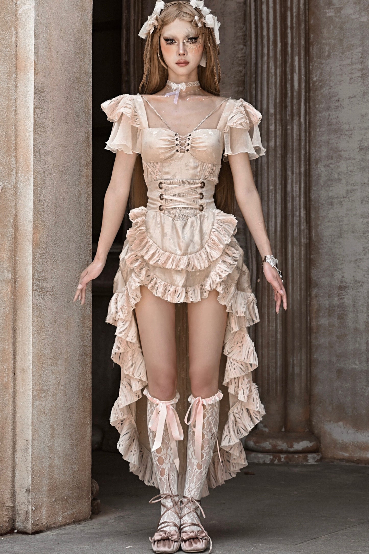 Broken Ballet Mermaid Trailing Skirt and Top Set-Up
