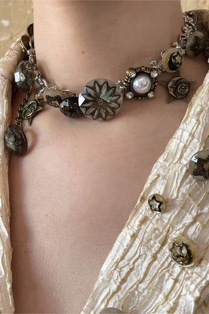Retro Punk Distressed Necklace