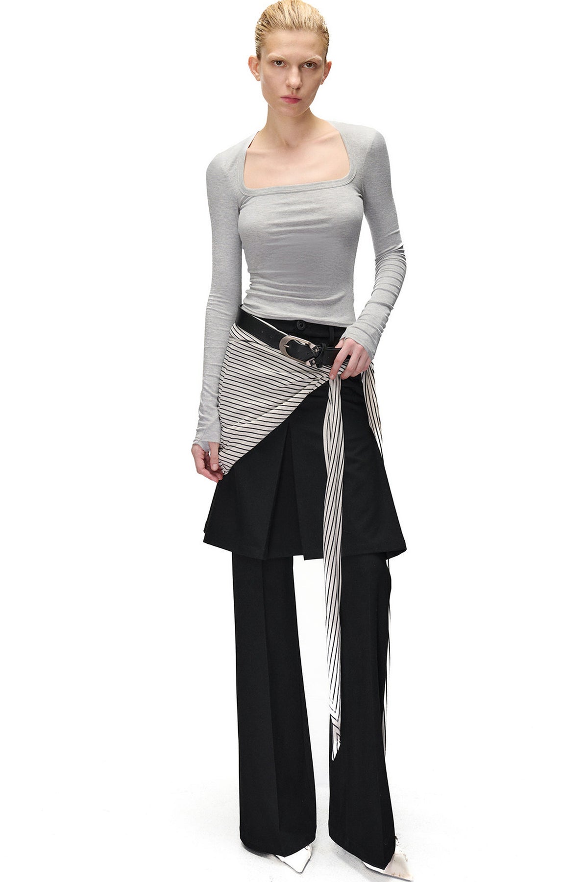 Long Sleeve Hollow Neck Base Layer T-Shirt