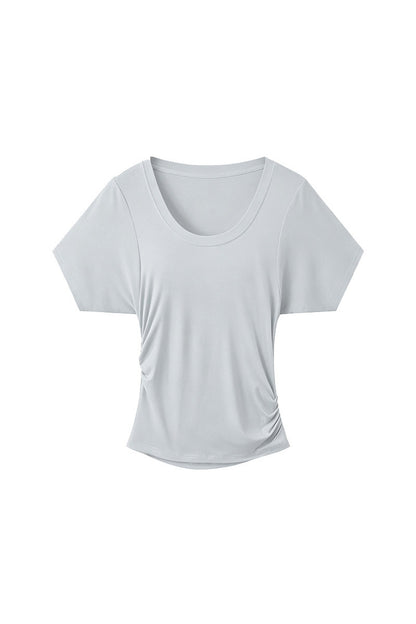 Diddimodau Ruched Waist Knit Blouse