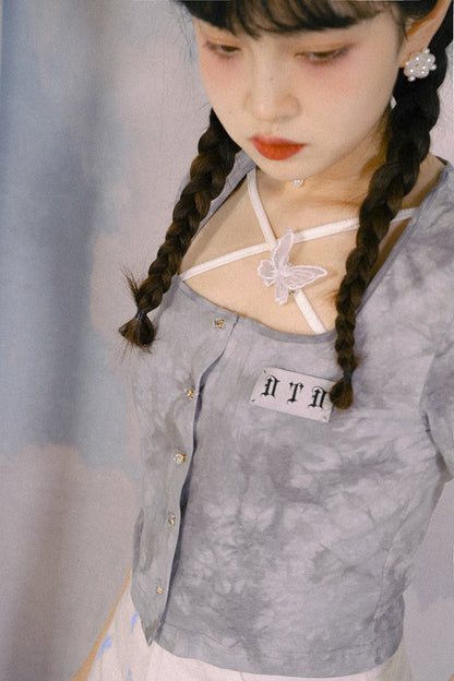 Butterfly Cross Strap Knit Camisole