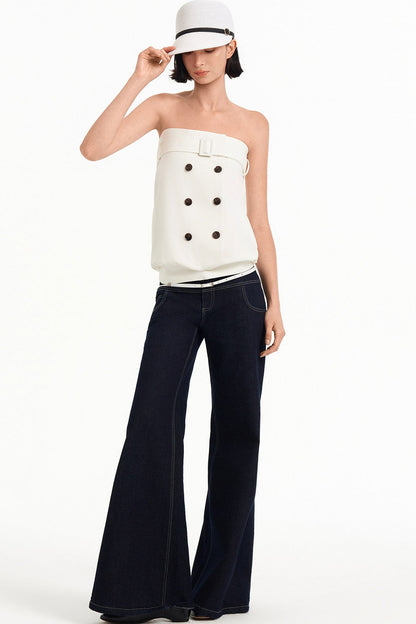 Tencel Deconstructed Double-Breasted Vest