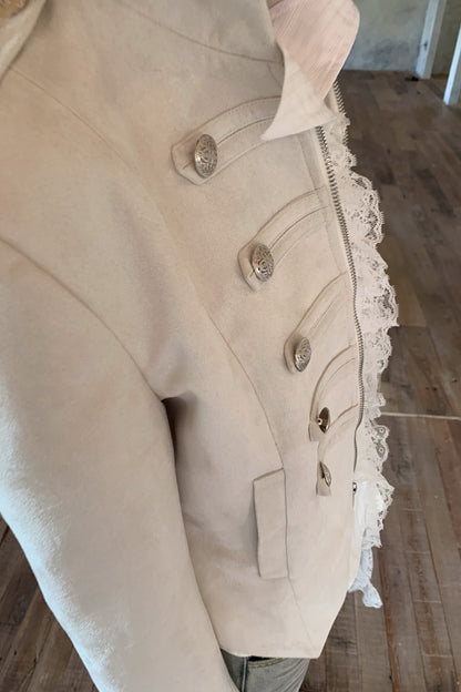 Napoleon Metal Button Suede Jacket