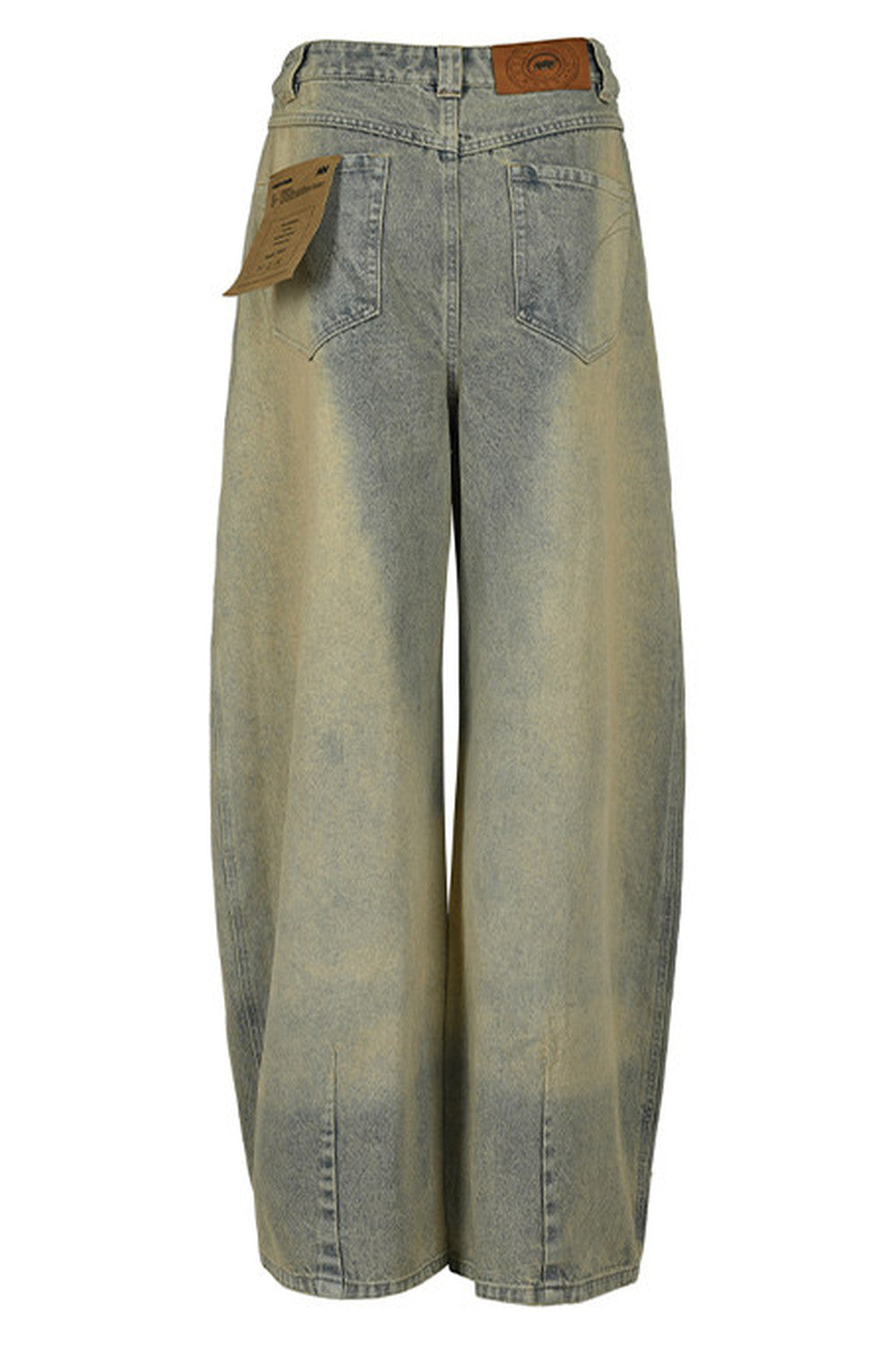 Wide-Leg Washed Vintage Scimitar Jeans