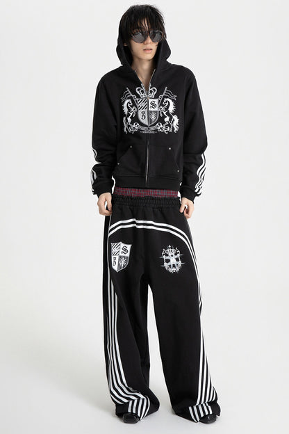 Double Waistband Emblem Sweatpants