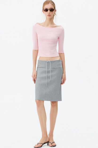 Boat Neck Knit Top