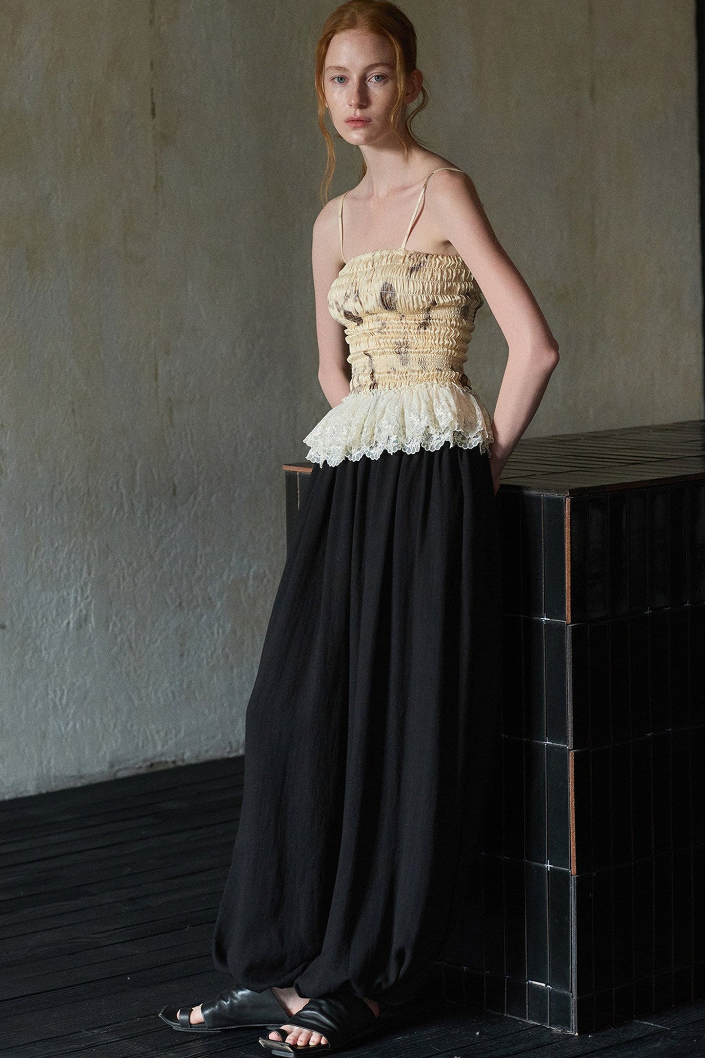 Silk Embroidered Lace Camisole