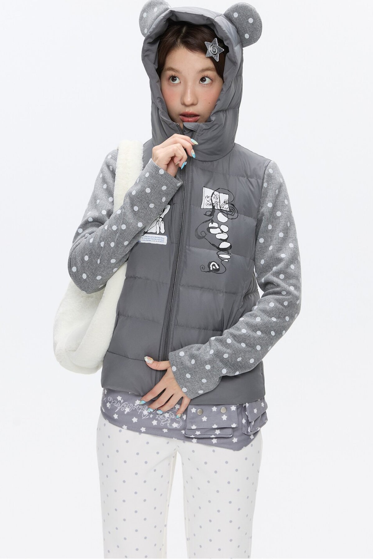 Bear Ears White Duck Down Jacket