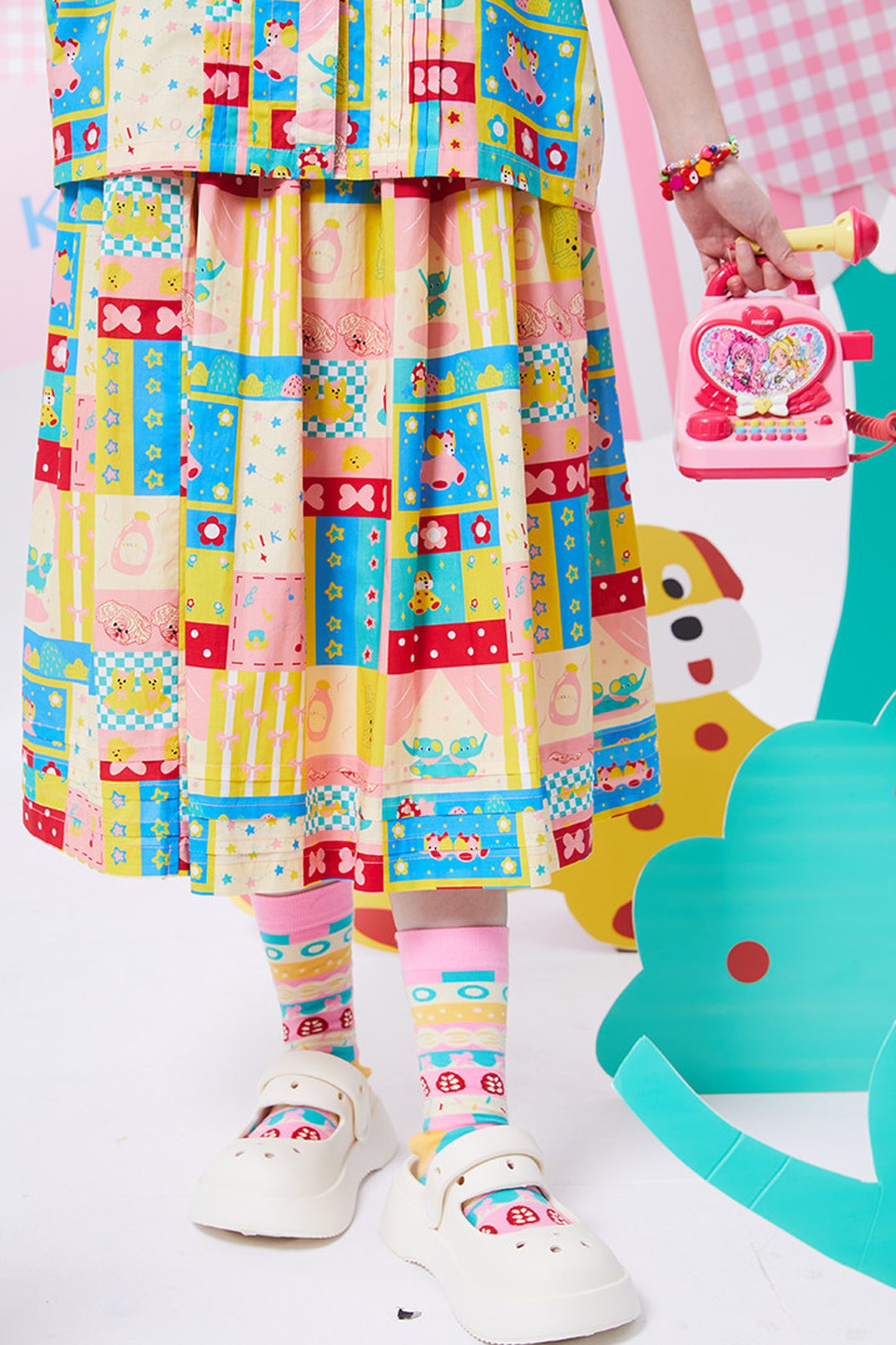 Colorful Printed Showa Skirt