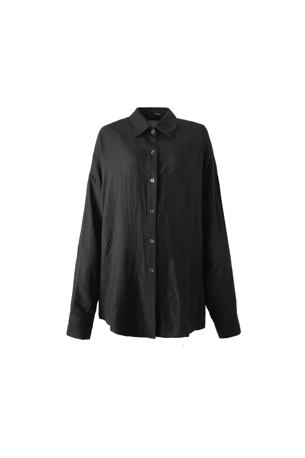 Black Textured Resort Shirt Pants Set-Up