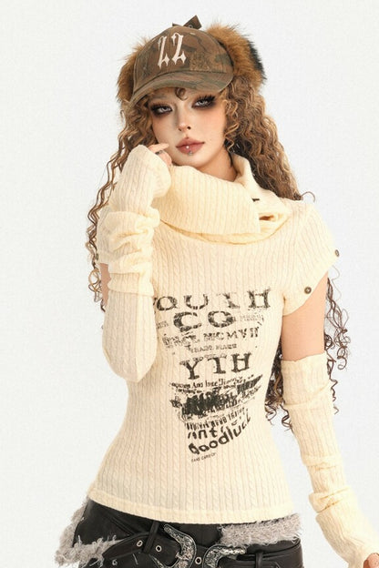 Top in maglia Milk-Cool Molly con collo a mezza altezza