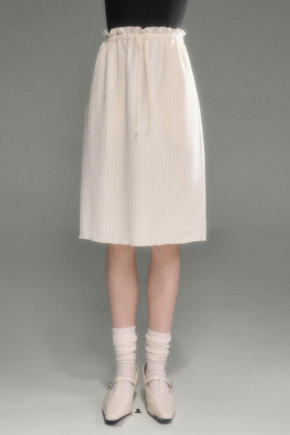 Moonlight Waterfall Long-Sleeve Ribbon Top and Skirt Set-Up