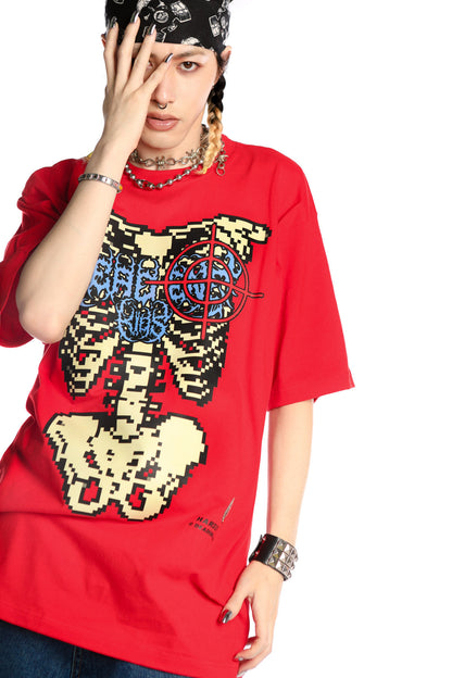 Skeleton Rock Hip-Hop Loose Blouse