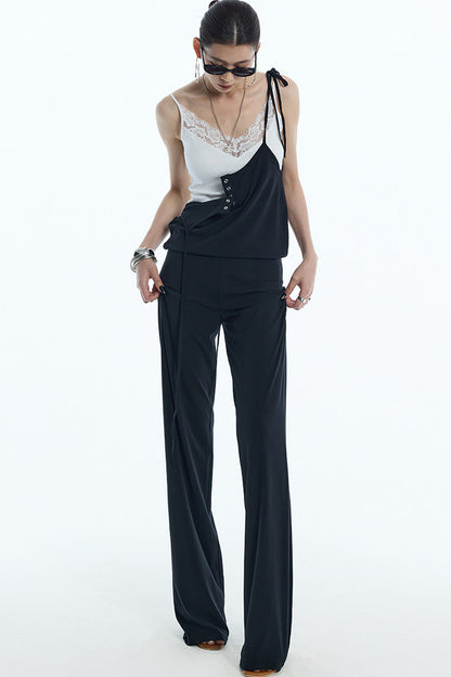 Reversible Drape Wide Leg Overalls