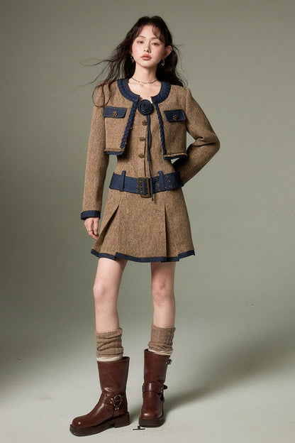 Elegant and Slimming 3D Rose Jacket Set-Up