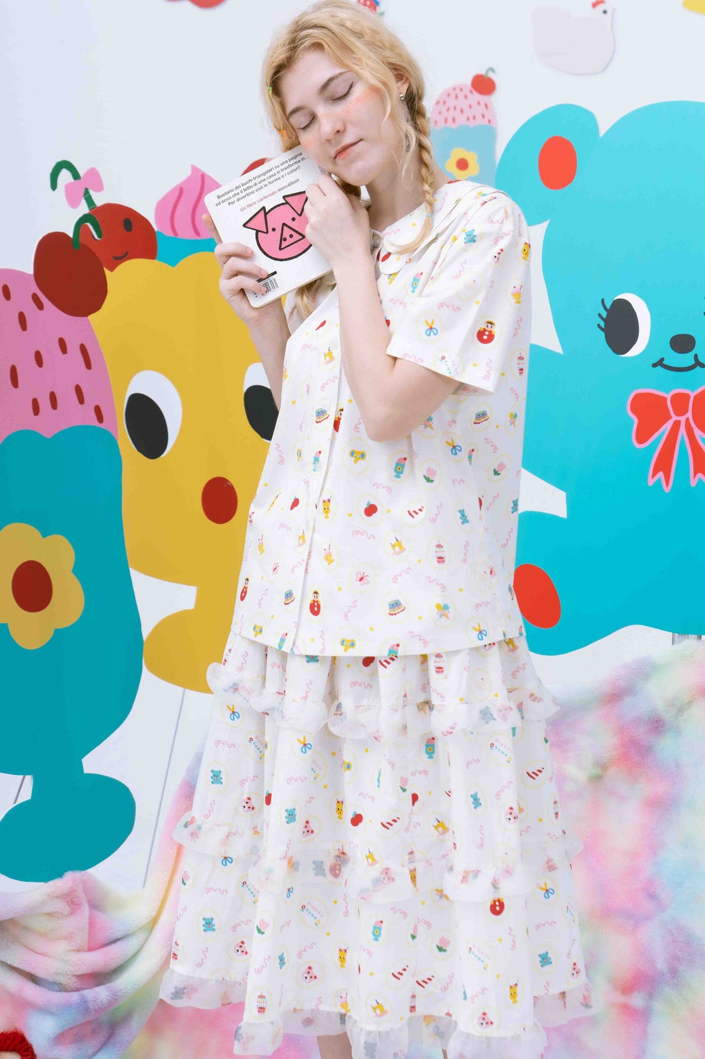 Printed Tiered Skirt