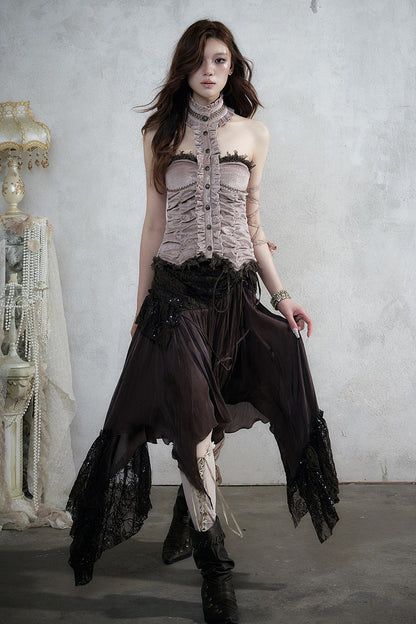 Baroque Velvet Lace Top