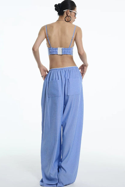 Nautical Striped Lace Pants