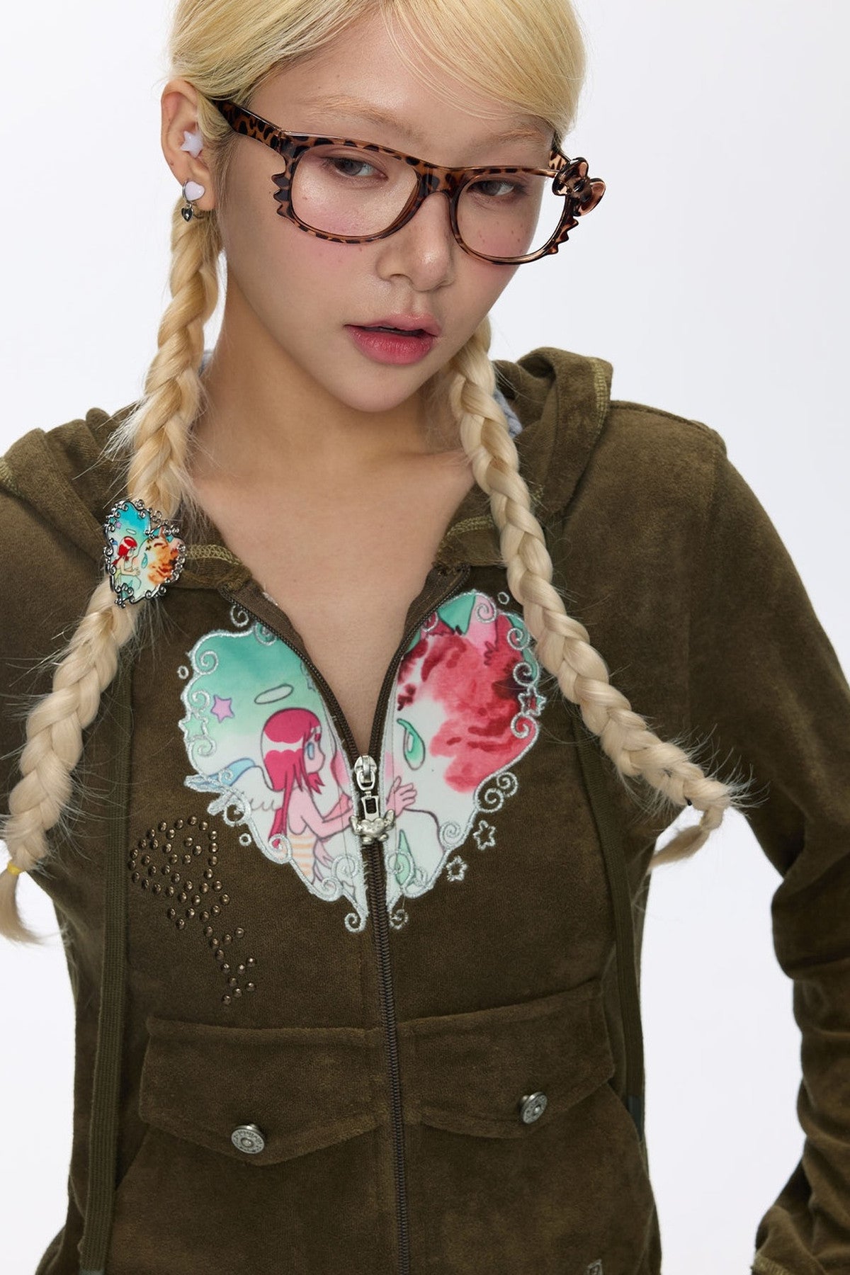 Vintage Green Swirl Heart Jacket