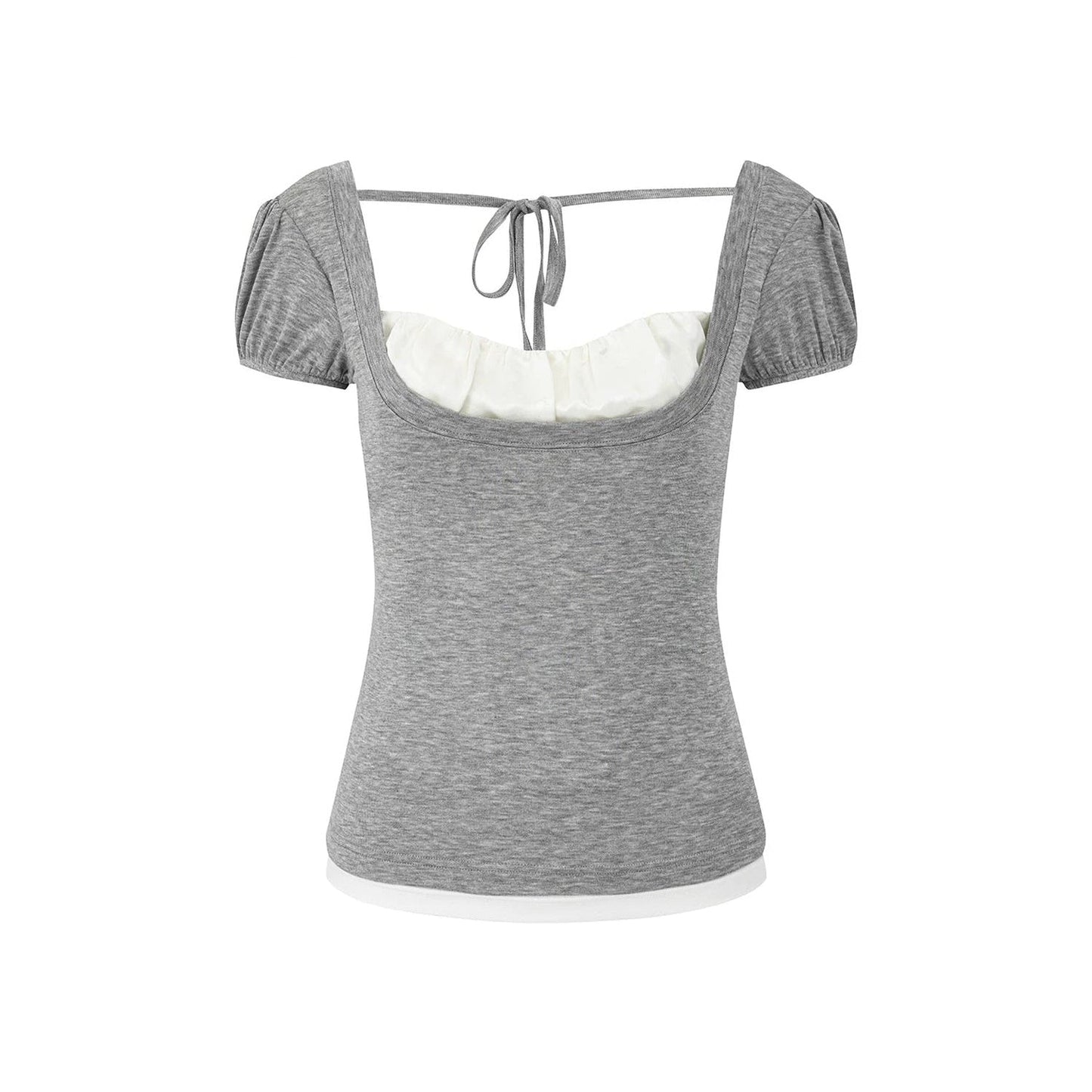 Lyocell Puff Sleeve Knit Top
