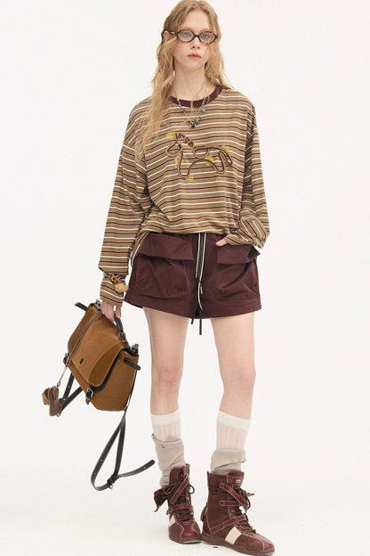Cuffed Cargo Pants Shorts