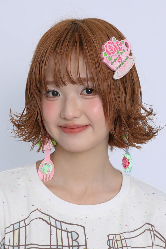Vintage Rose Coffee Cup Hairpin