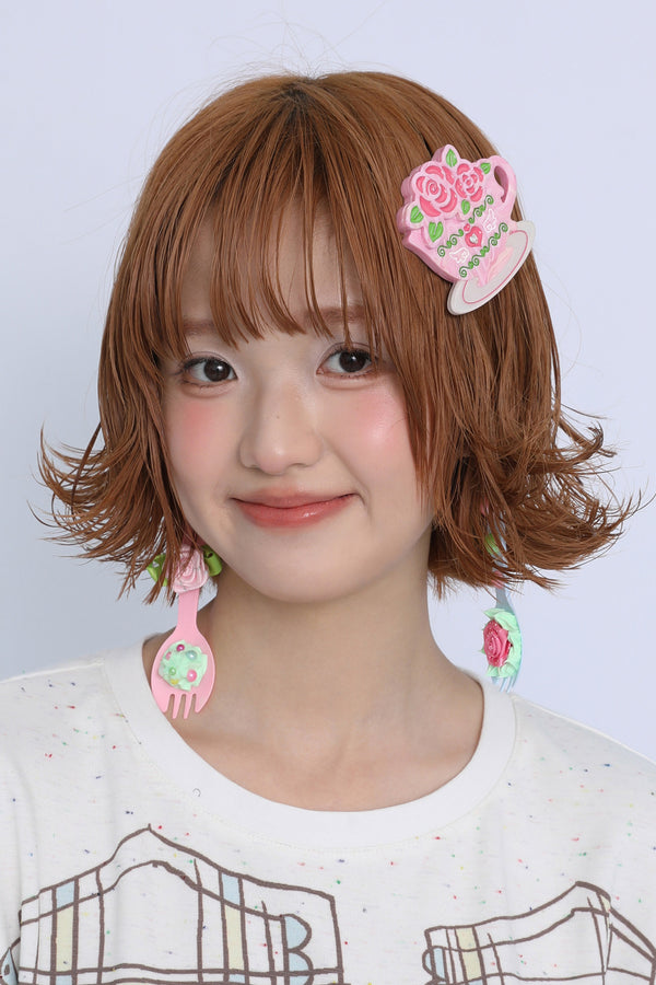 Vintage Rose Coffee Cup Hairpin