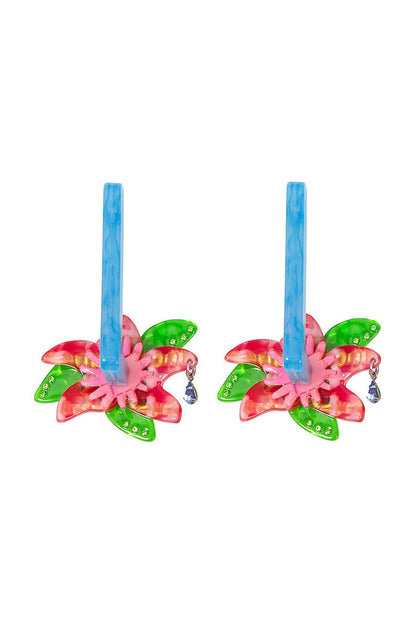 3D Acrylic Flower Earrings
