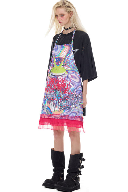 Horned Frog Lace-Up Rivet Lace Apron