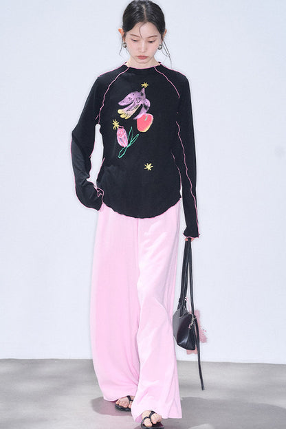 Linen Blend Air Wide-Leg Trousers