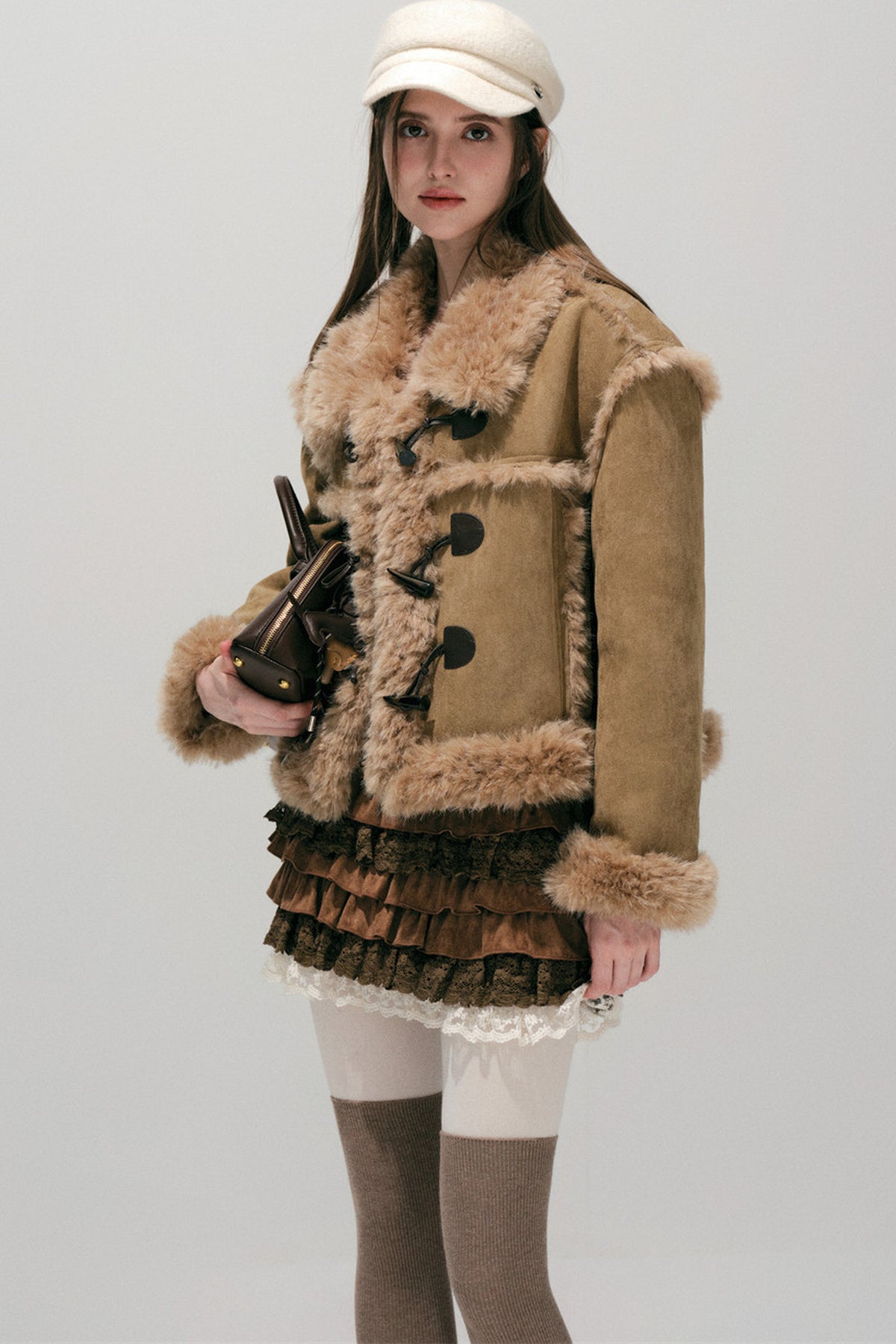Caramel Eco-Fur Coat