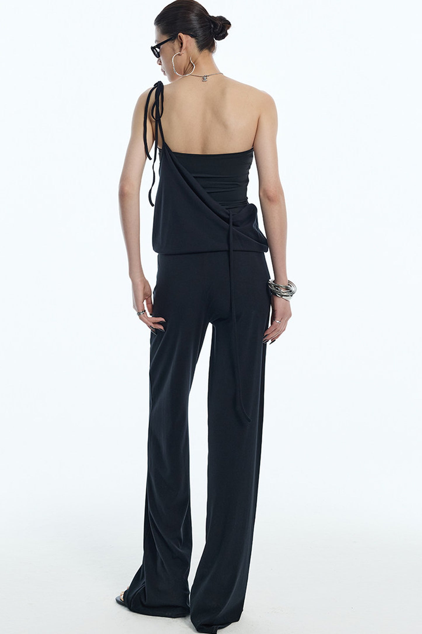 Reversible Drape Wide Leg Overalls
